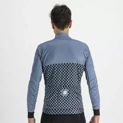 Sportful Checkmate Thermal Jersey - Blue Sea Black -Günstiges Vélo Geist Geschäft 02 1121517 435