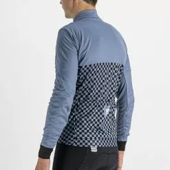 Sportful Checkmate Thermal Jersey - Blue Sea Black -Günstiges Vélo Geist Geschäft 06 1121517 435