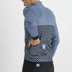 Sportful Checkmate Thermal Jersey - Blue Sea Black -Günstiges Vélo Geist Geschäft 08 1121517 435