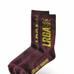 LOOSE RIDERS Technical Socks - LRGA Colors Burgundy