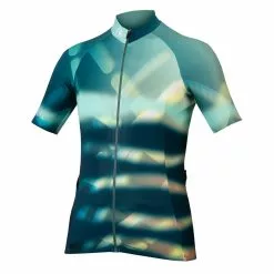 Endura Damen Virtual Texture Trikot (kurzarm) - Glacier Blue