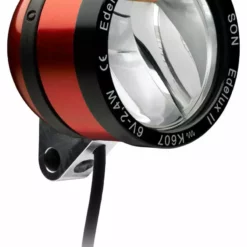 SON Edelux II LED-Scheinwerfer Für Nabendynamos- Rot Eloxiert