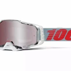100% Armega Goggles Anti Fog - Grau/Rot/X-Ray