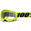 100% Accuri OTG Gen.2 Anti Fog Brille Clear - Neon Gelb