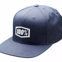 100% Icon AJ Fit Snapback Hat - Heather Charcoal