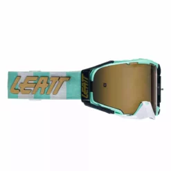 LEATT Velocity 6.5 Iriz Goggle Anti Fog Mirror Lens - Hellblau/Bronze