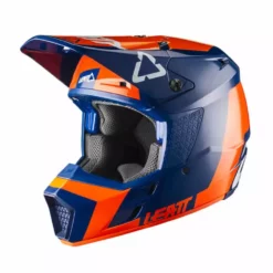 LEATT Motocrosshelm GPX 3.5 - Orange-blau-weiss