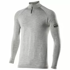 SIXS Langarm Funktions T-Shirt TS13 Merino - Grau