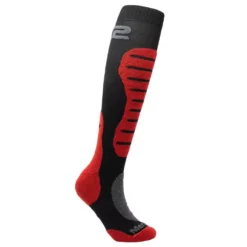 SIXS Motorradsocken MOT 2 Merinos Schwarz-rot