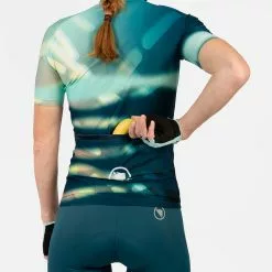 Endura Damen Virtual Texture Trikot (kurzarm) - Glacier Blue -Günstiges Vélo Geist Geschäft bp04 16
