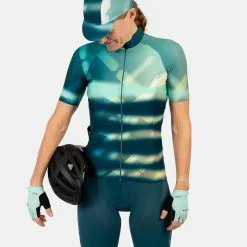 Endura Damen Virtual Texture Trikot (kurzarm) - Glacier Blue -Günstiges Vélo Geist Geschäft bp07 9