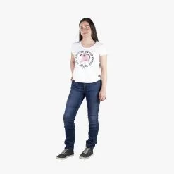 IXS Damen T-Shirt On Two Wheels - Weiss-pink -Günstiges Vélo Geist Geschäft iXSDamenT ShirtOnTwoWheels weiss pink 4