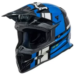 Motocrosshelm IXS361 2.3 Schwarz-blau-grau