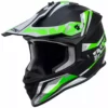 Motocrosshelm IXS362 2.0 - Schwarz Matt-grün Fluo