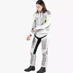IXS Sport Damen Jacke Trigonis-Air Hellgrau-grau-neon Gelb -Günstiges Vélo Geist Geschäft iXSSportDamenJackeTrigonis Airhellgrau grau neongelb 4