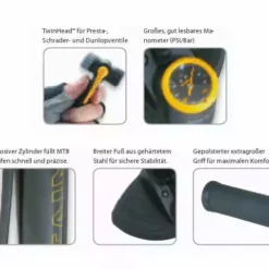 Topeak Joe Blow Mountain Standpumpe -Günstiges Vélo Geist Geschäft topeak joe blow mountain standpumpe 15071